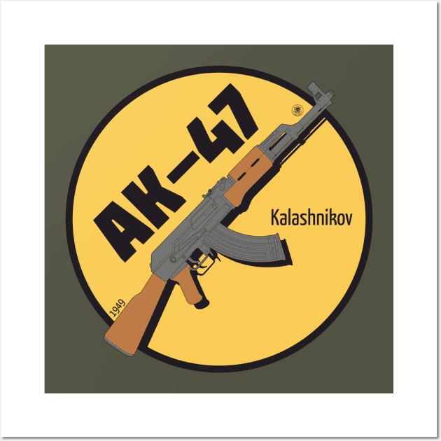 AK-47 Kalashnikov Assault Rifle Wall Art by FAawRay